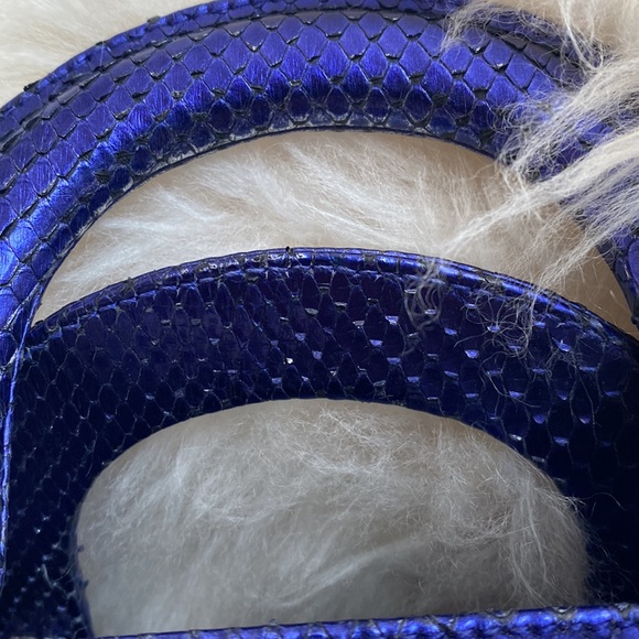 🐍 Lady Dior mini blue/purple exotic python bag - Picture 9 of 15